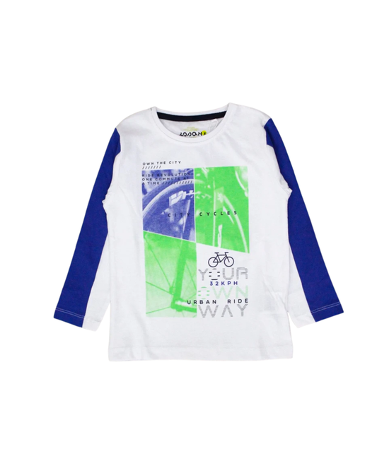 camiseta manga larga color blanco "own the city"