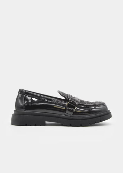 Mocasin Negro Brillos
