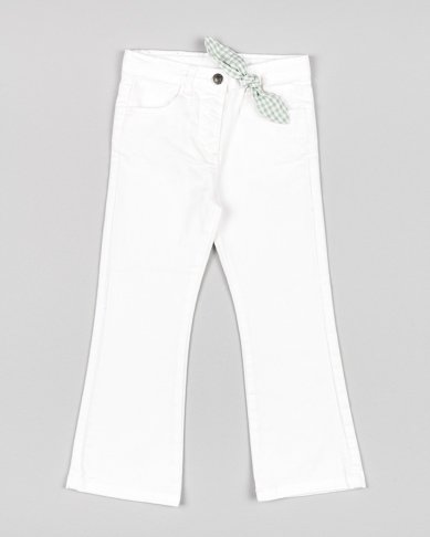 conjunto blusa pantalón color blanco blusa a cuadros verde olivo
