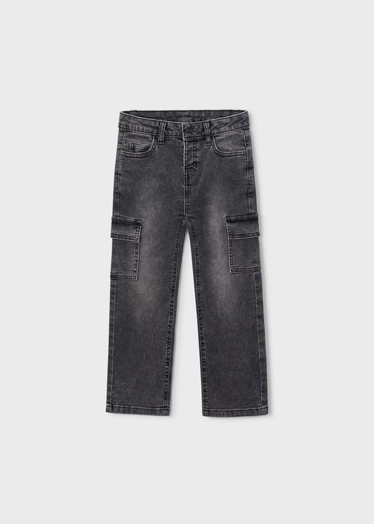 Pantalón cargo regular gris