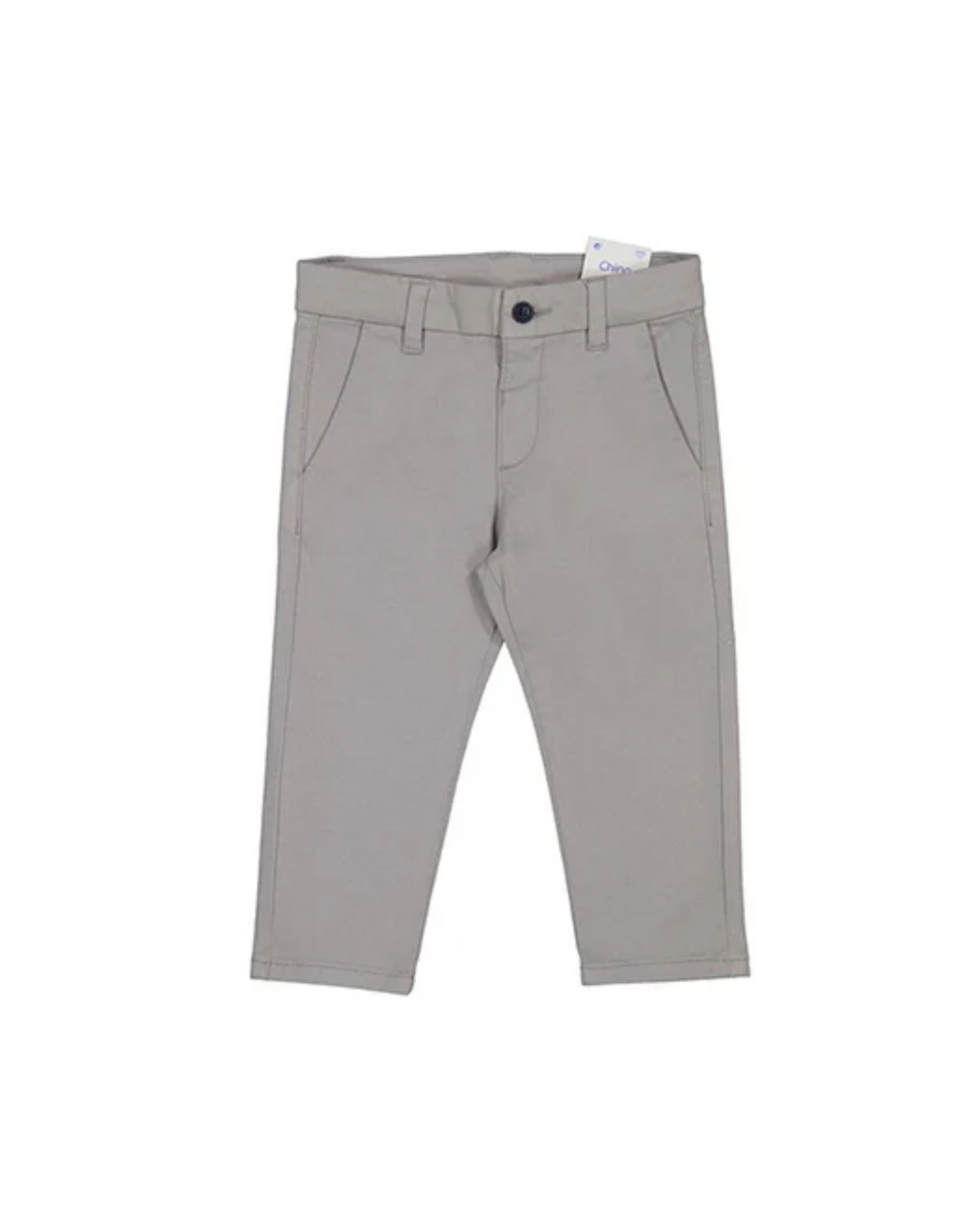 pantalón color gris cromo claro básico