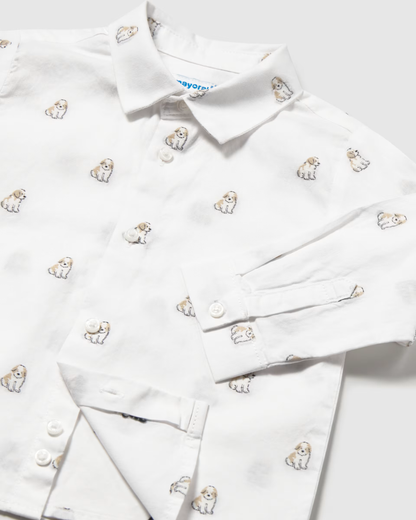 Camisa jacquard estampada, bebe