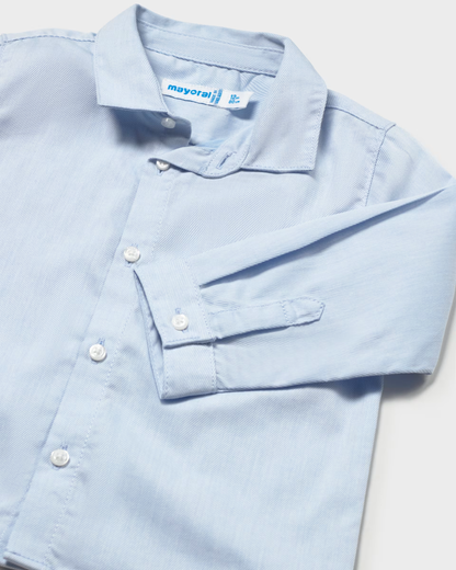 Camisa de manga larga color azul bebe, mayoral