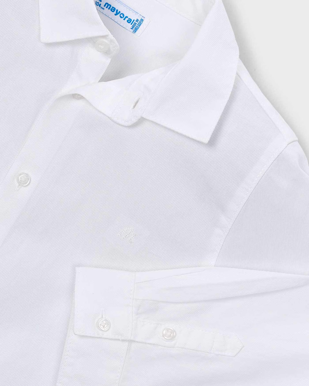 Camisa de manga larga color blanco bebe, mayoral