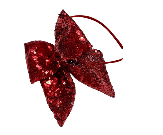 Diadema de satin con moño