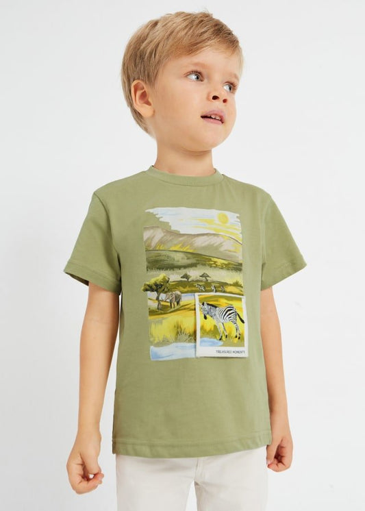playera  interactiva estampado zebra