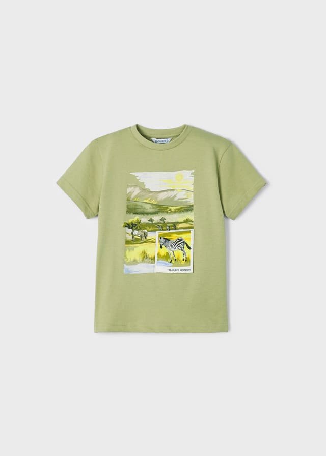 playera  interactiva estampado zebra