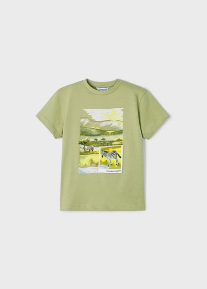 playera  interactiva estampado zebra