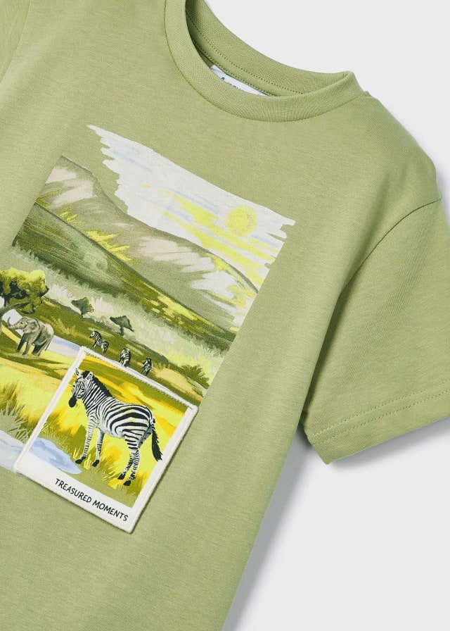 playera  interactiva estampado zebra