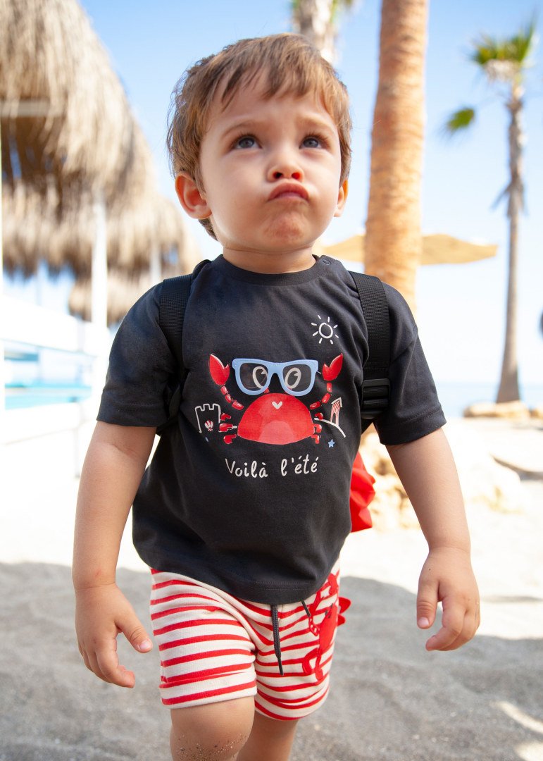 Camiseta interactiva cangrejo