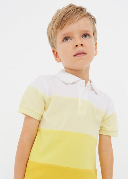polo a rayas tonos piña