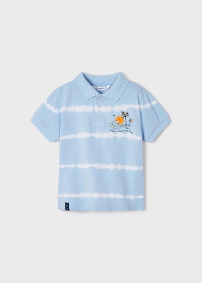 polo manga corta azul tie dye