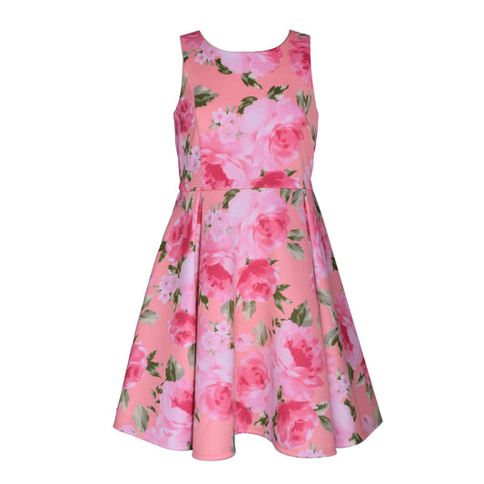 vestido rosa con flores