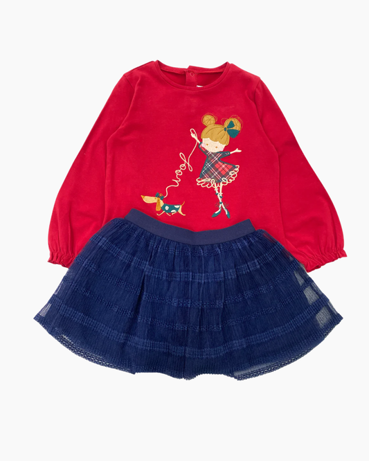 Set mayoral falda azul tul