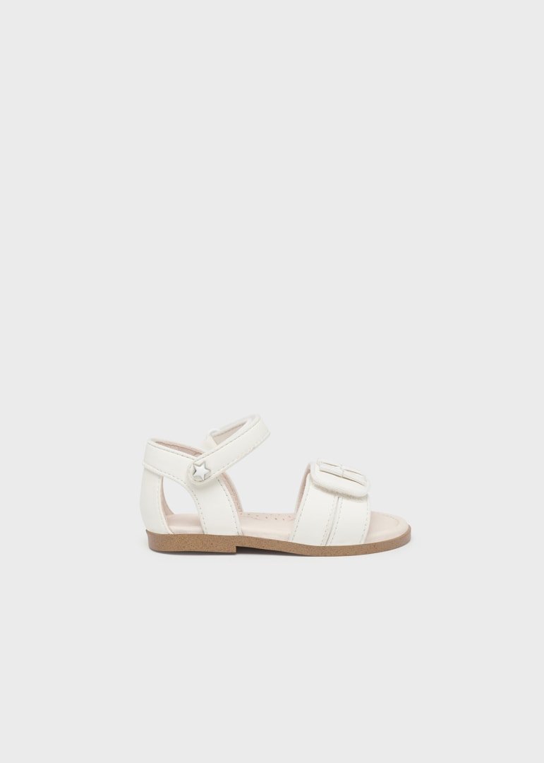 huarache color blanco con doble cinta