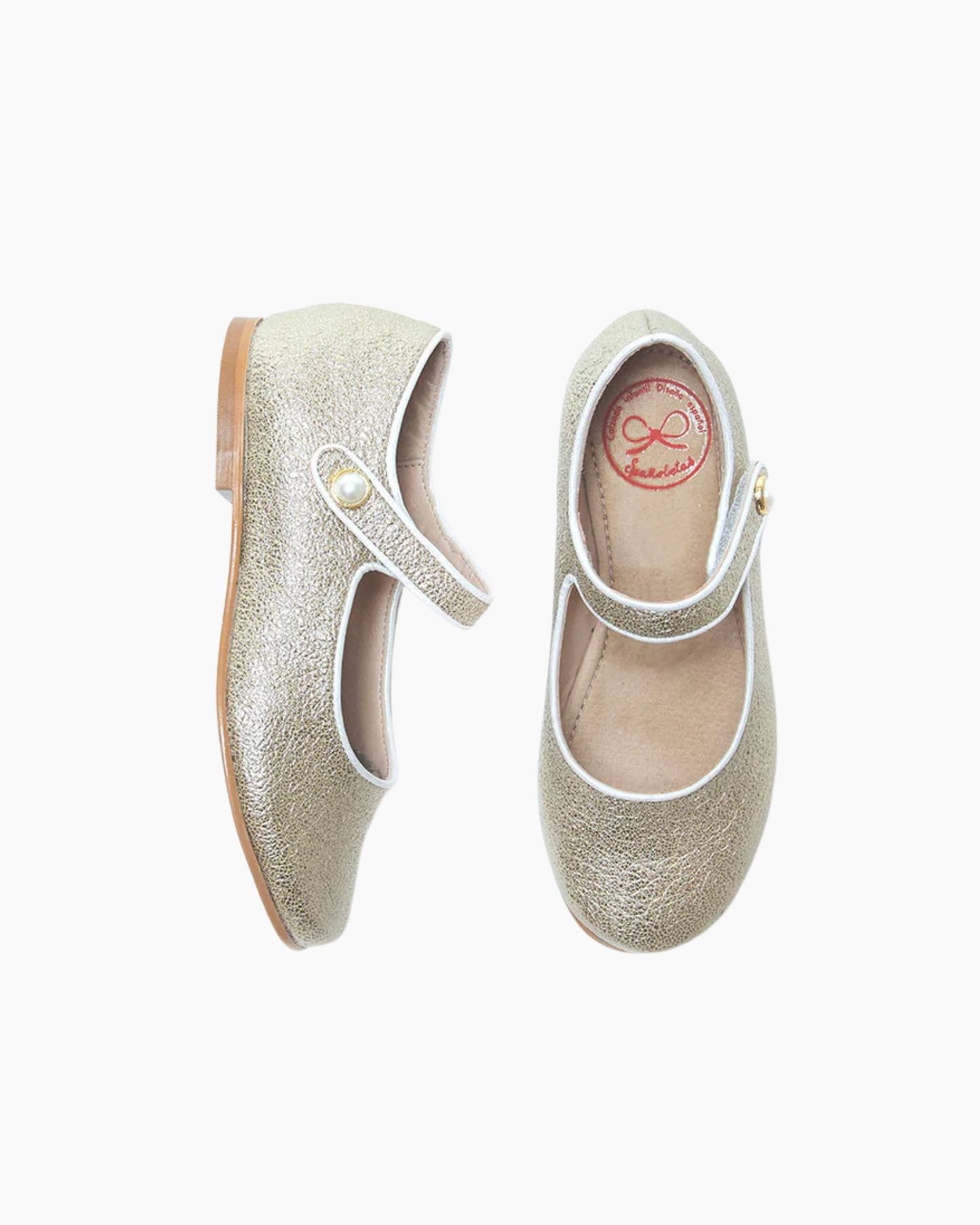 Spañoleta oro broche de velcro