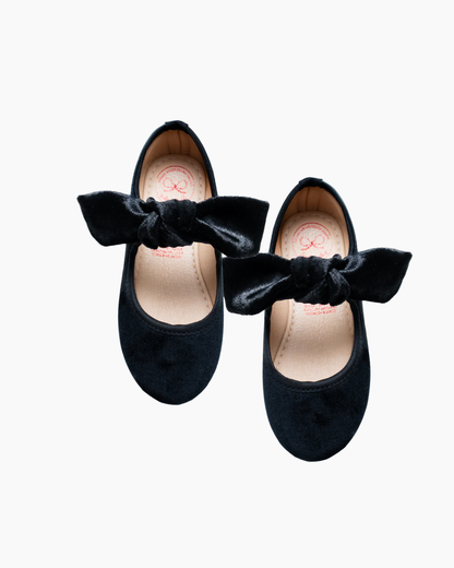 spañoleta terciopelo negro moño empeine cierre velcro