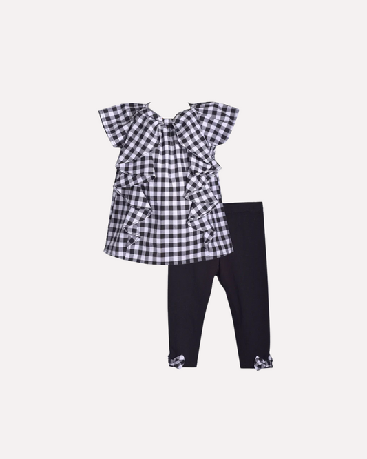 set bluson cuadros con leggins