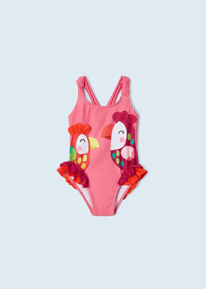 traje de baño estampado pájaros