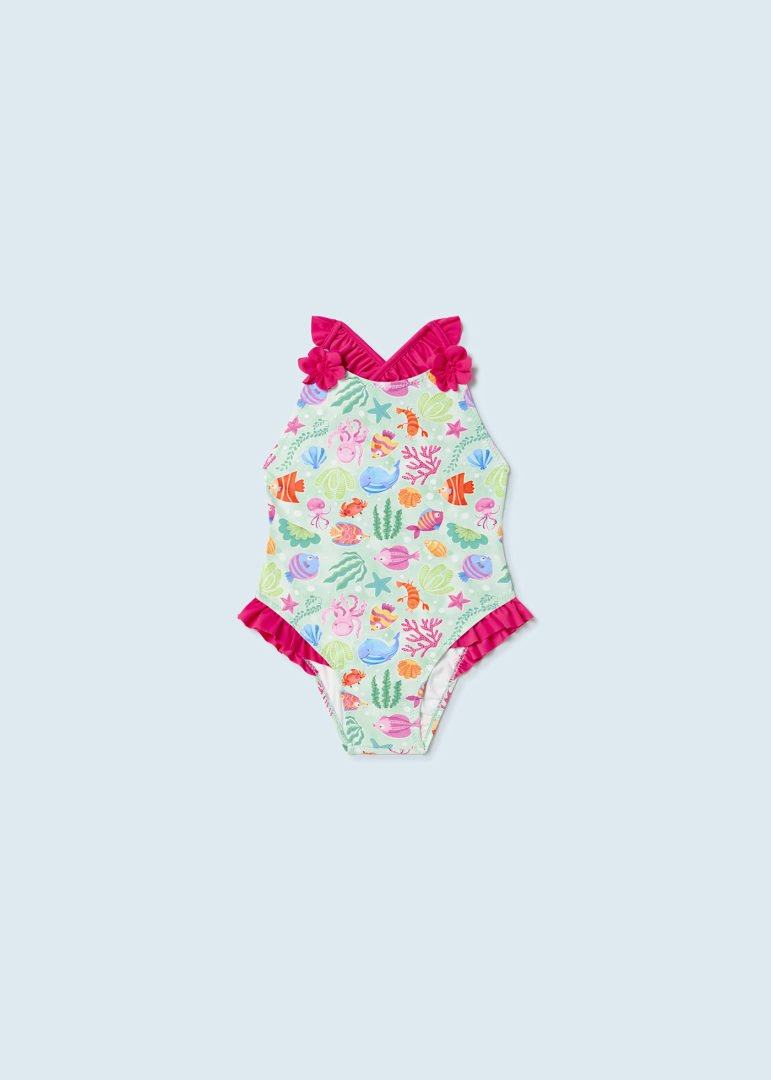 traje de baño estampado peces