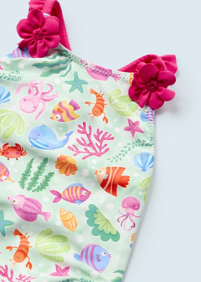 traje de baño estampado peces