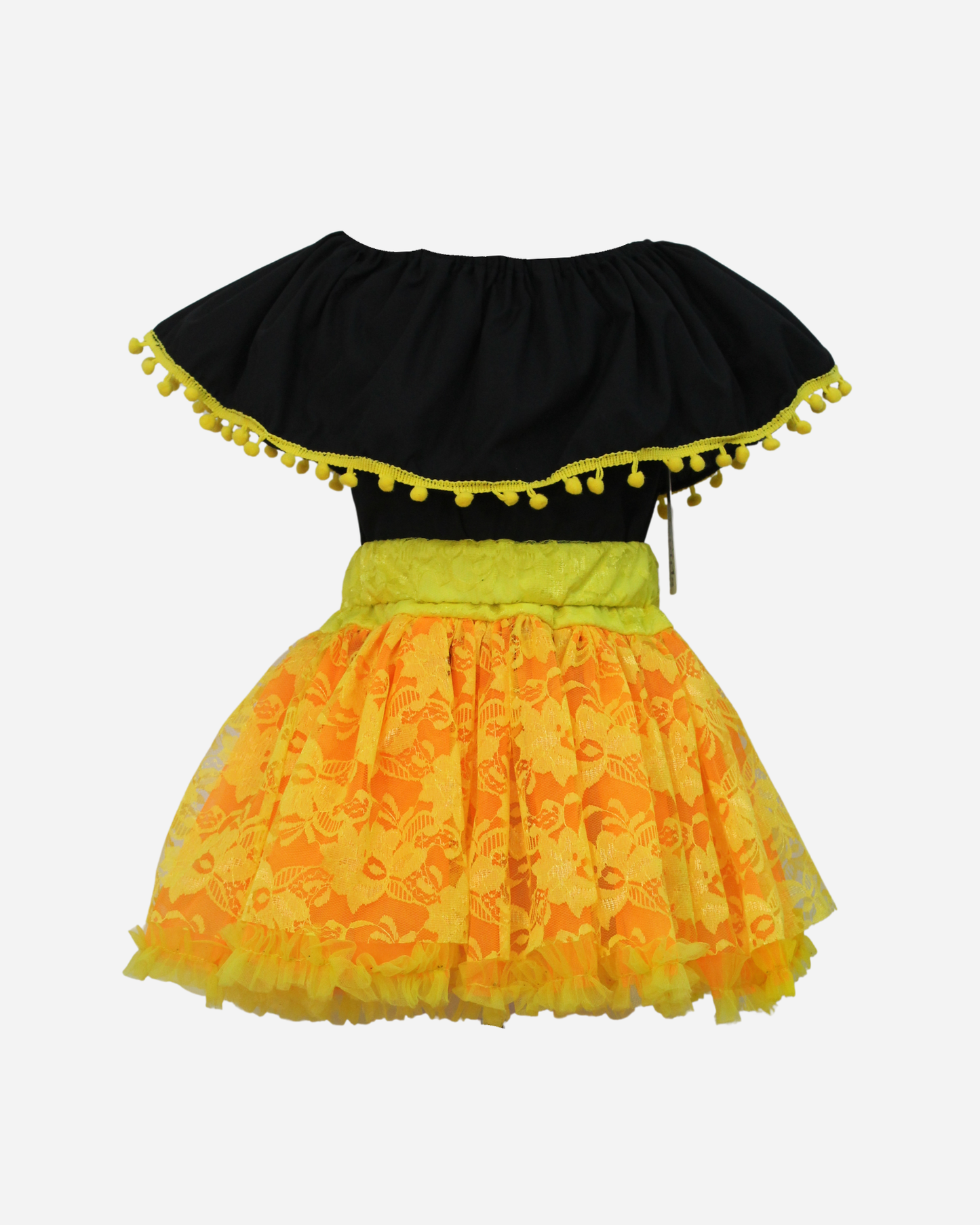 SET HALLOWEEN BLUSA CAMPESINA Y FALDA MOTIVOS DIA DE MUERTOS