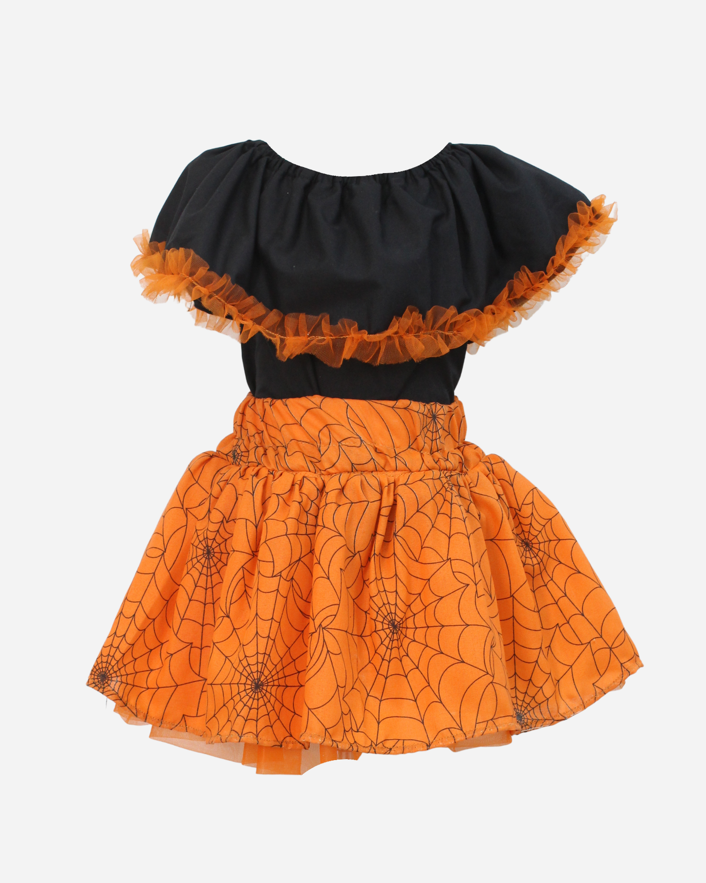 SET HALLOWEEN BLUSA CAMPESINA Y FALDA MOTIVOS DIA DE MUERTOS