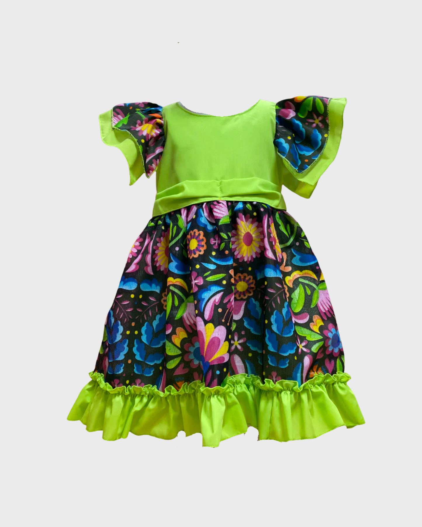 vestido adelita peto verde