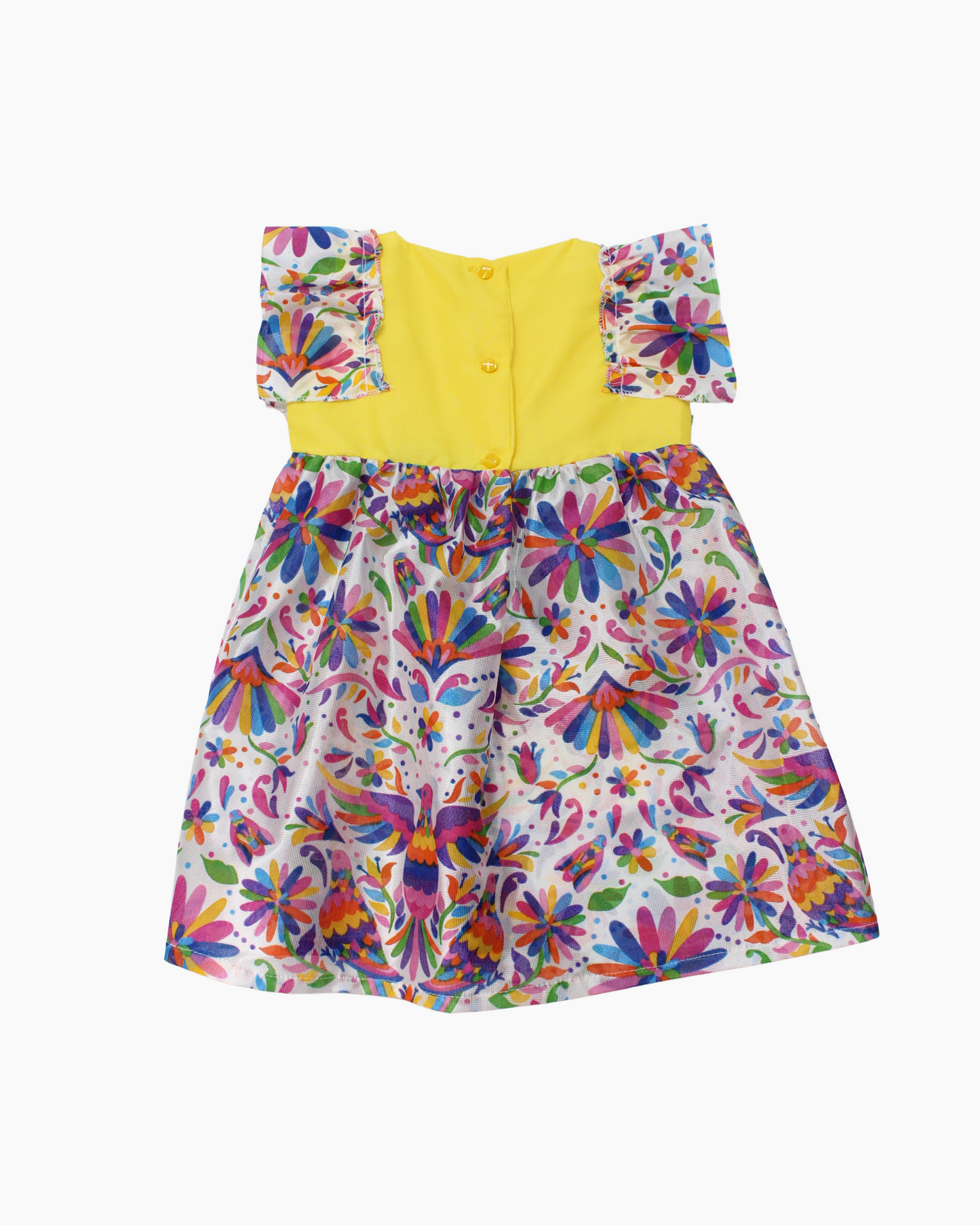 vestido patrio popelina peto popelina amarillo