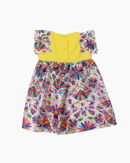 vestido patrio popelina peto popelina amarillo
