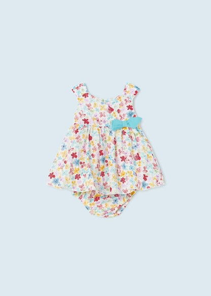 vestido multicolormoño turquesa en cintura