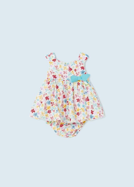 vestido multicolormoño turquesa en cintura