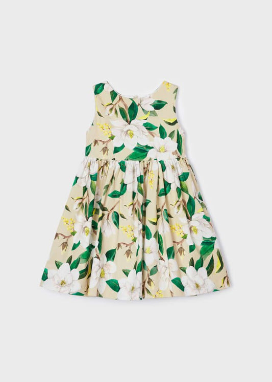 vestido estampado de algodón