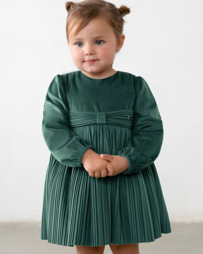 Vestido terciopelo plisado