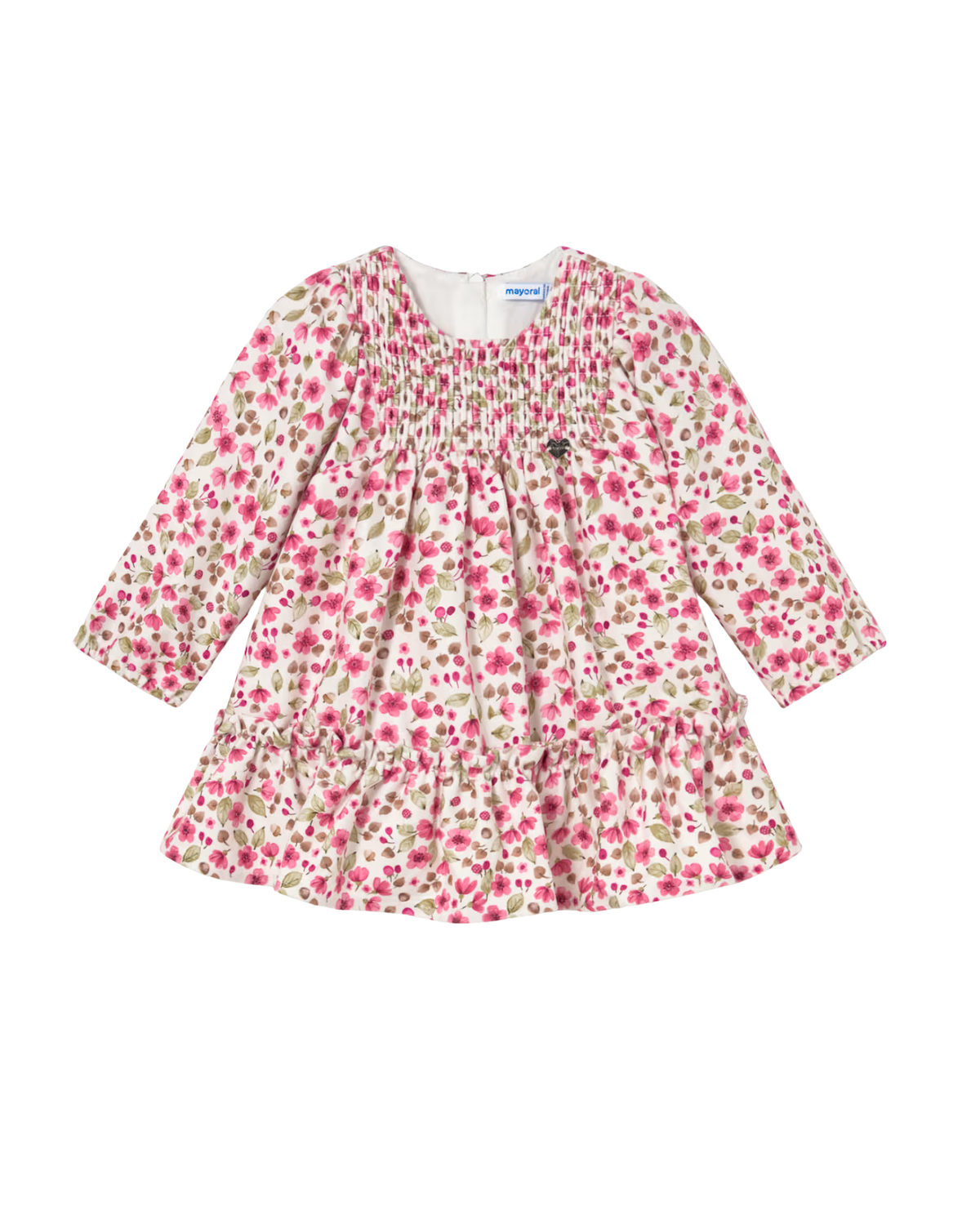 Vestido terciopelo estampado flores pétalo