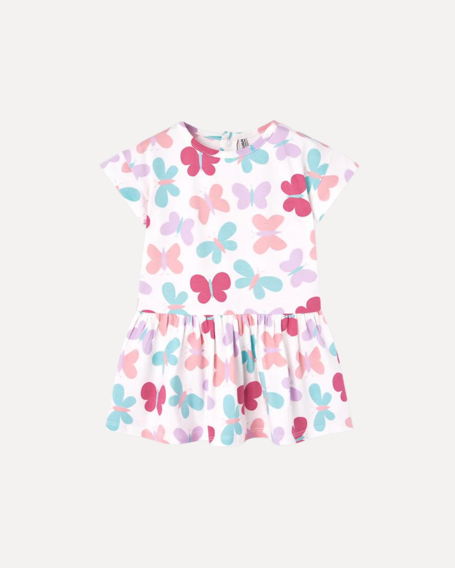Vestido algodón, print mariposas para bebe