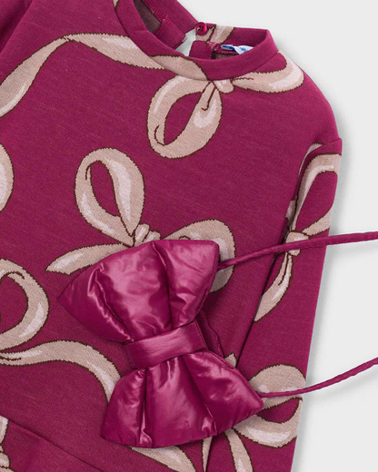Vestido estampado bolso framboise