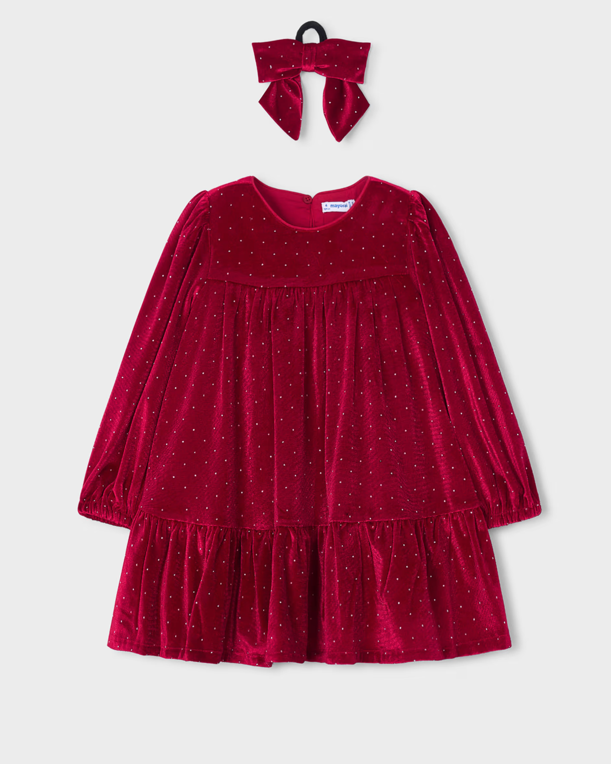 Vestido terciopelo rojo + scrunchie