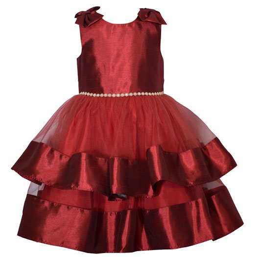 vestido saten rojo