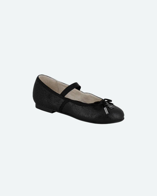 Zapato mayoral color negro, talón lentejuela