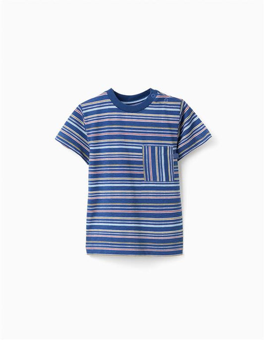 Camiseta rayas marino, bebe niño