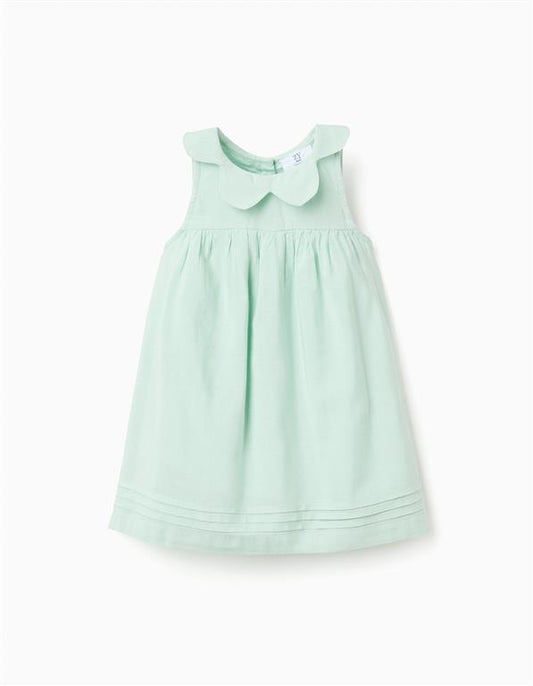 Vestido bebe menta olan en cuello
