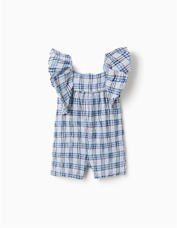 Mono de algodón con estampado a cuadros B&S para bebé niña