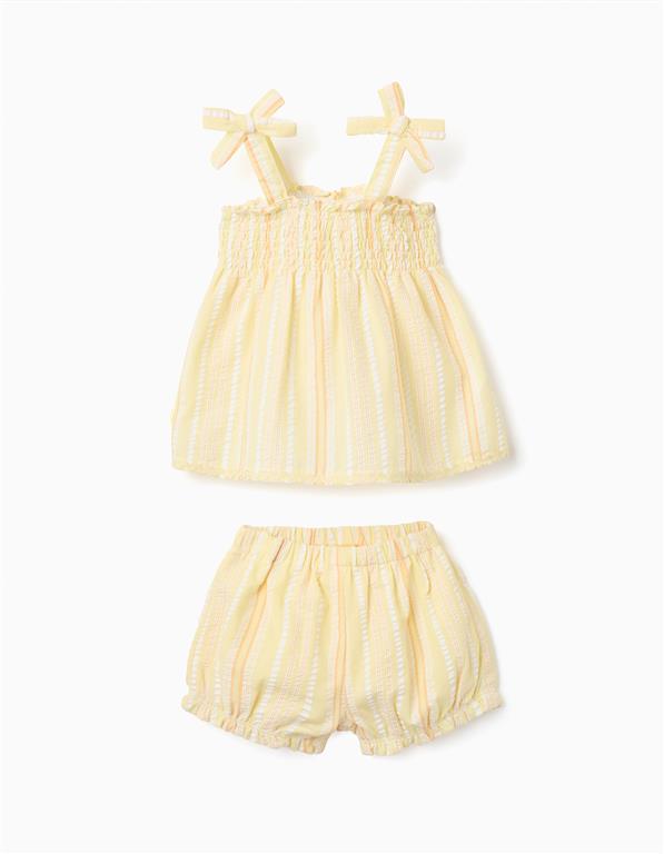 Conjunto blusa tirantes + Short light yellow