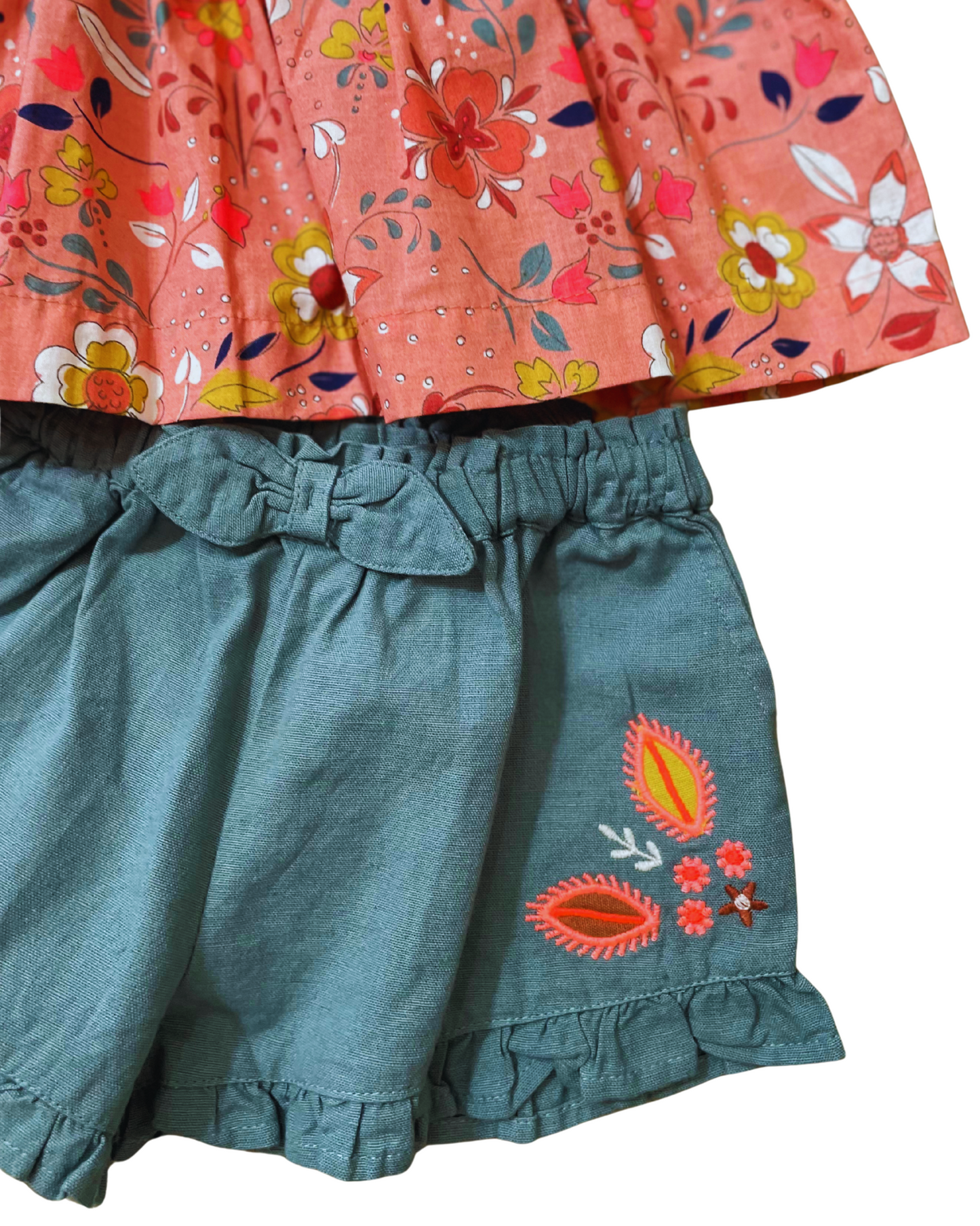 Set 3 piezas, short blusa y paleacate