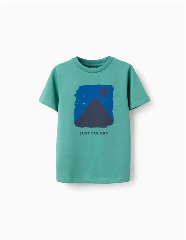 Camiseta de algodón con estampado Just Colors en verde
