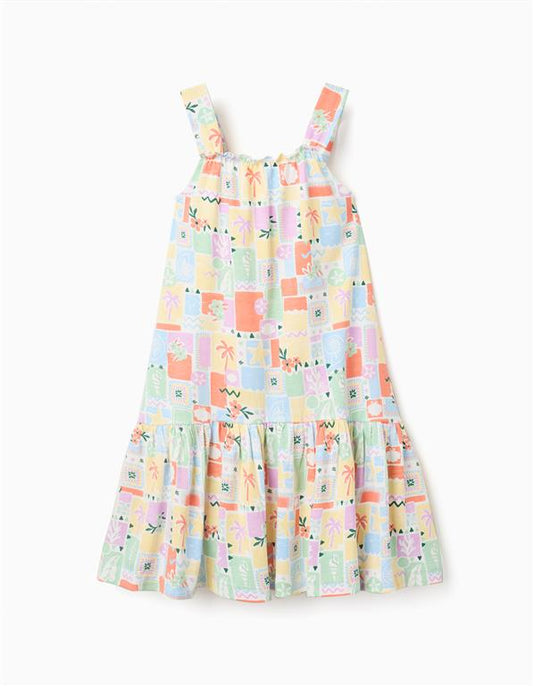 Vestido blanco estampado tirantes