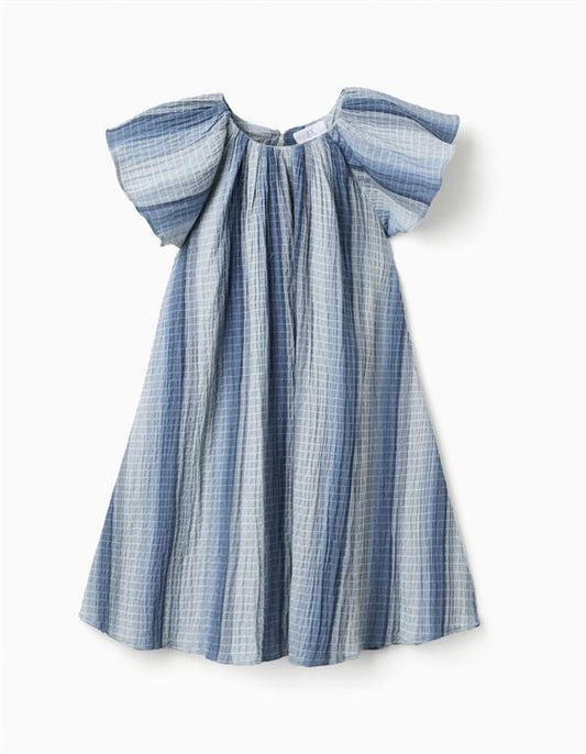 Vestido rayas azules smock