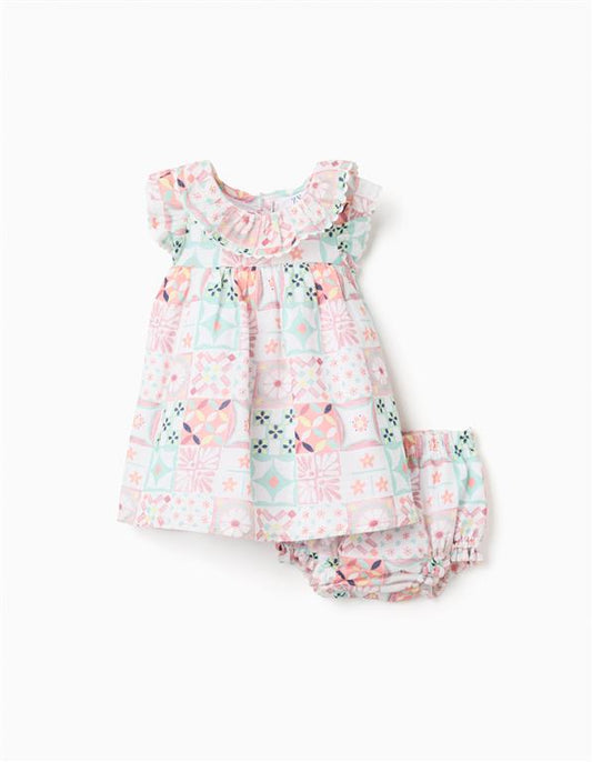 Vestido cuadros y estampados bebe