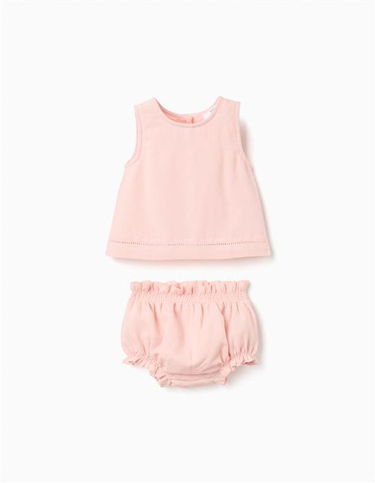 Conjunto blusa light pink + bloomers